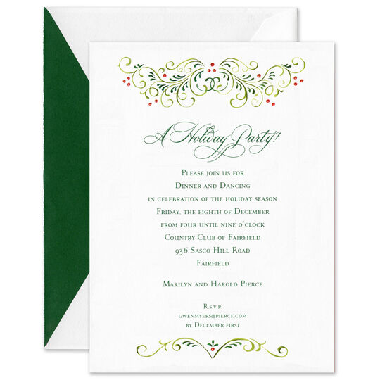 Holiday Filigree Invitations